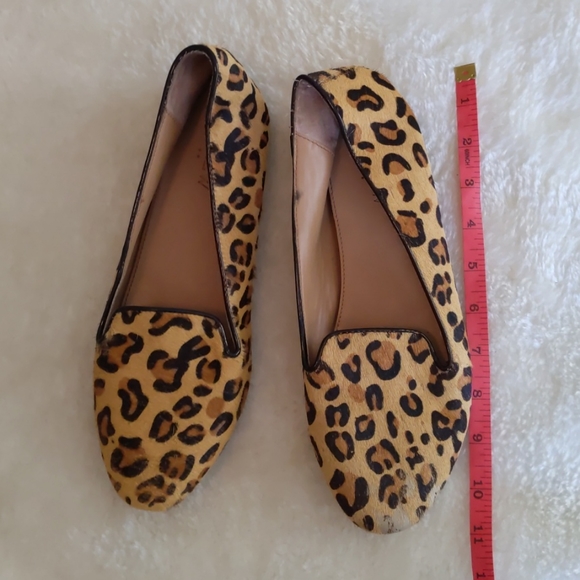 Women's J.Crew Cora Leopard Calf Hair Loafers - Picture 9 of 12